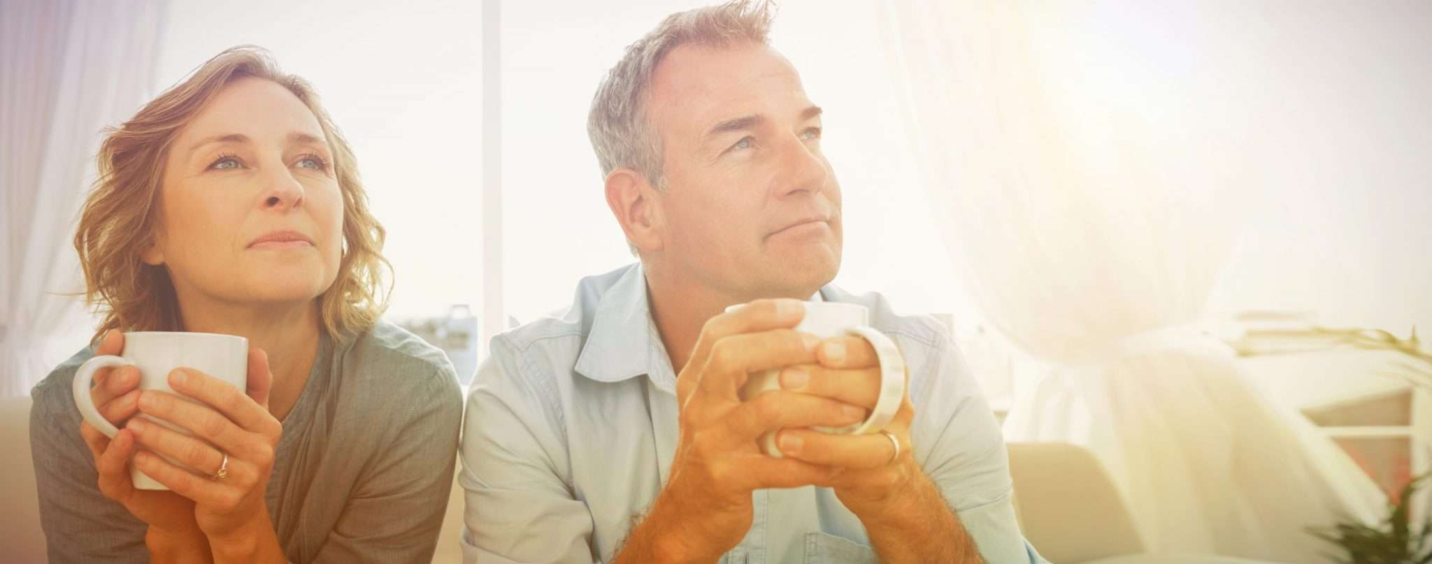 Couple having coffee