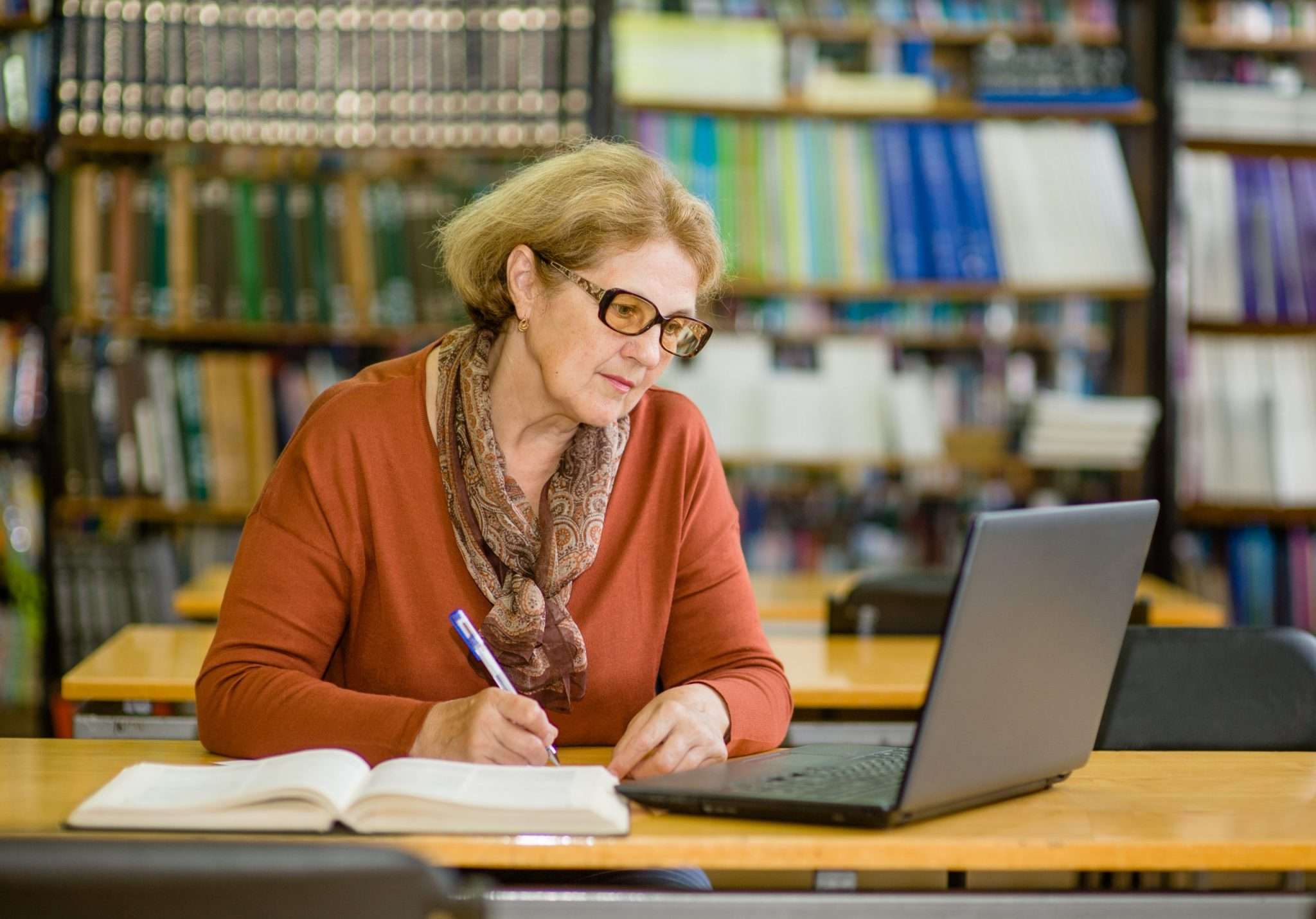 Woman on computer